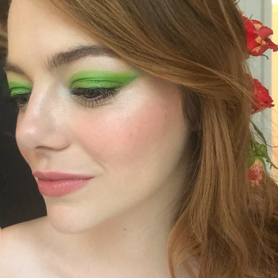 Emma Stone makeup neon
