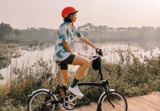 outfit bersepeda dengan bike short